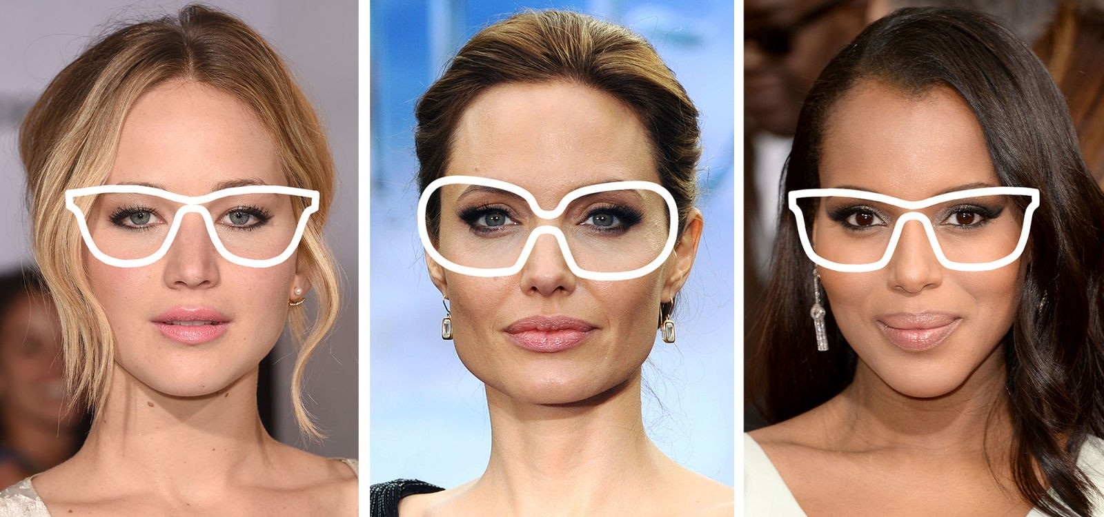 انواع فرم صورت - آرایش مناسب عینکی ها