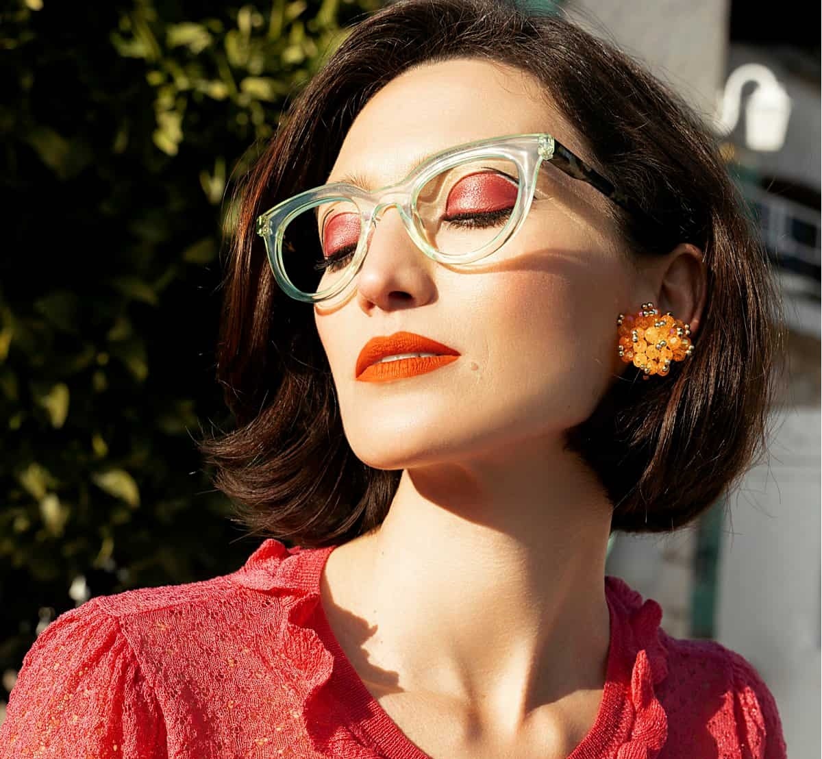 عینک آفتابی فریم شفاف دخترانه - عینک آفتابی ترند 2023