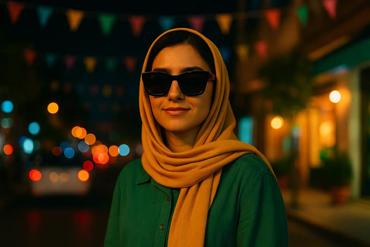 عینک آفتابی در شب