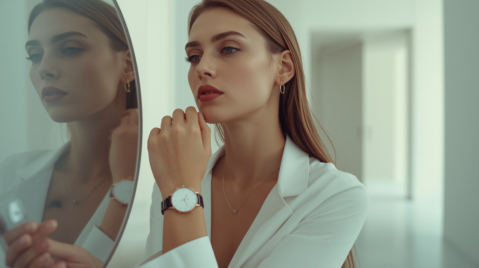 زنی با اکسسوری مینیمال