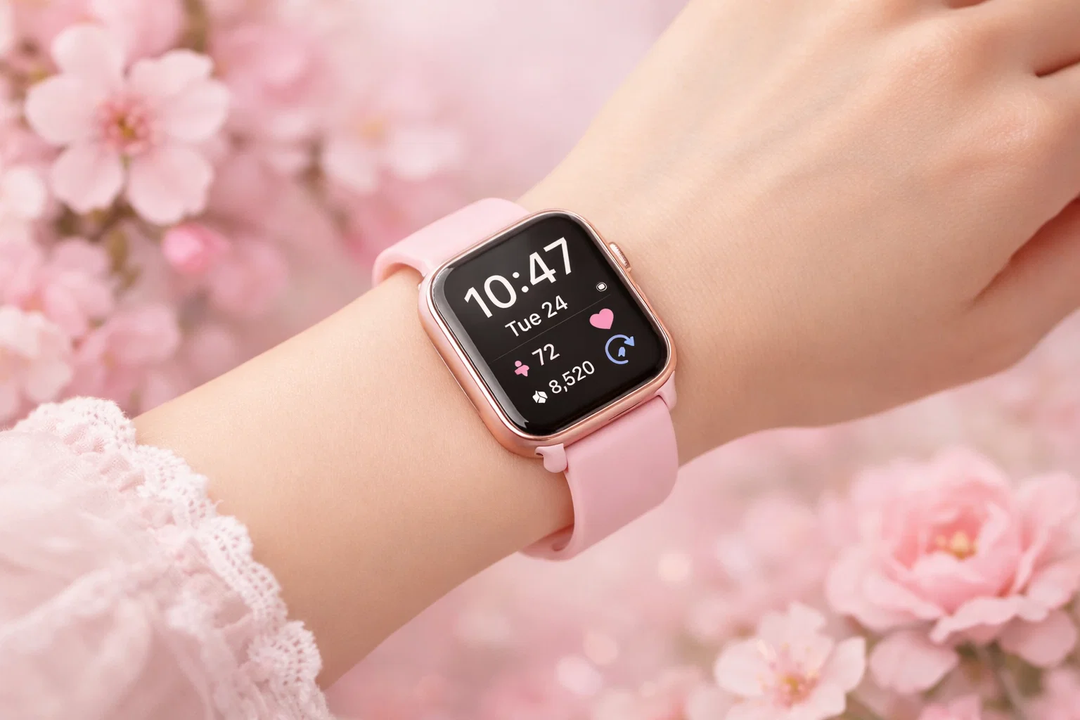 ساعت مچی هوشمند صورتی