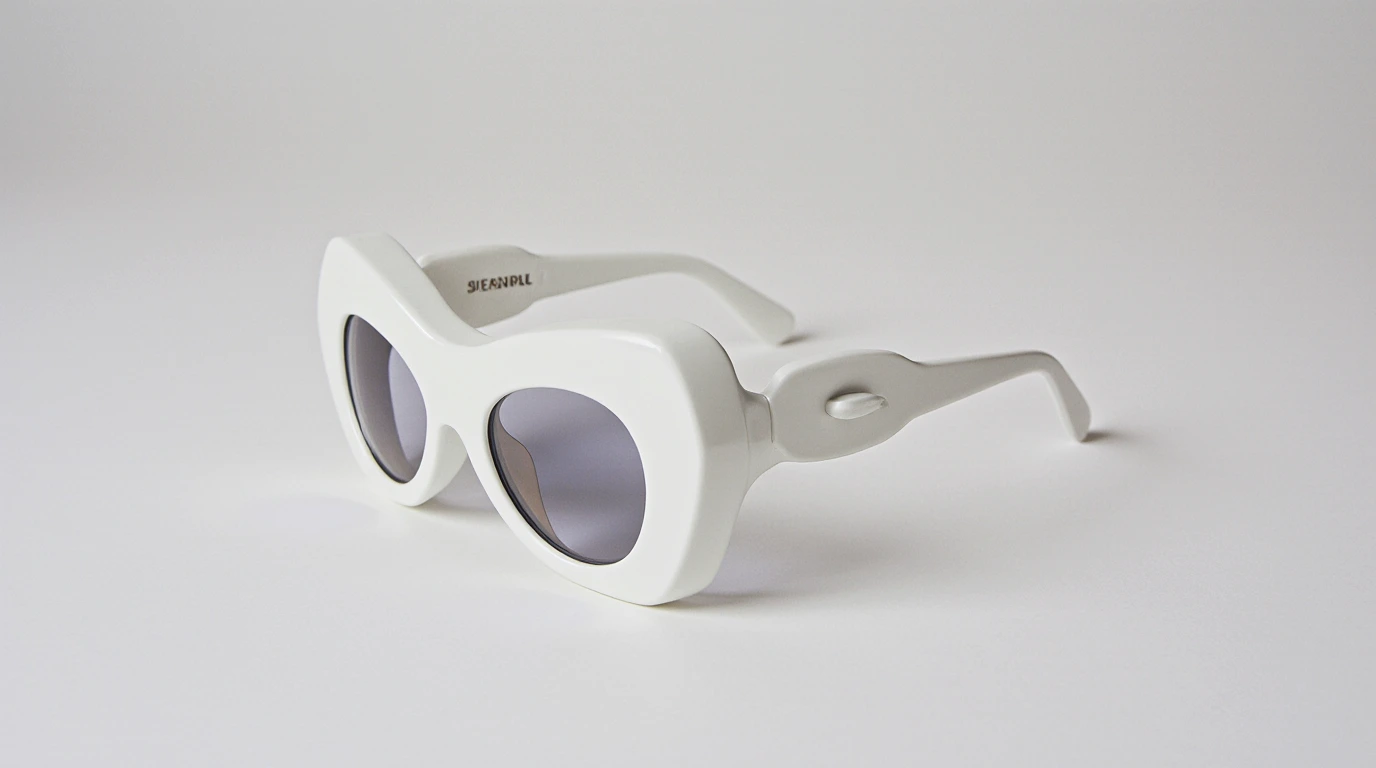 عینک با فریم سفید