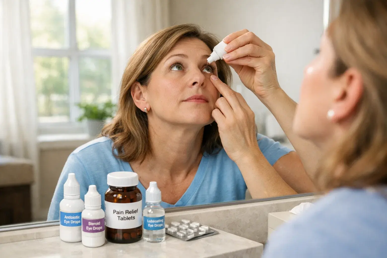 استفاده صحیح از قطره چشم در دوره مراقبت‌های بعد از عمل فمتولیزیک چشم