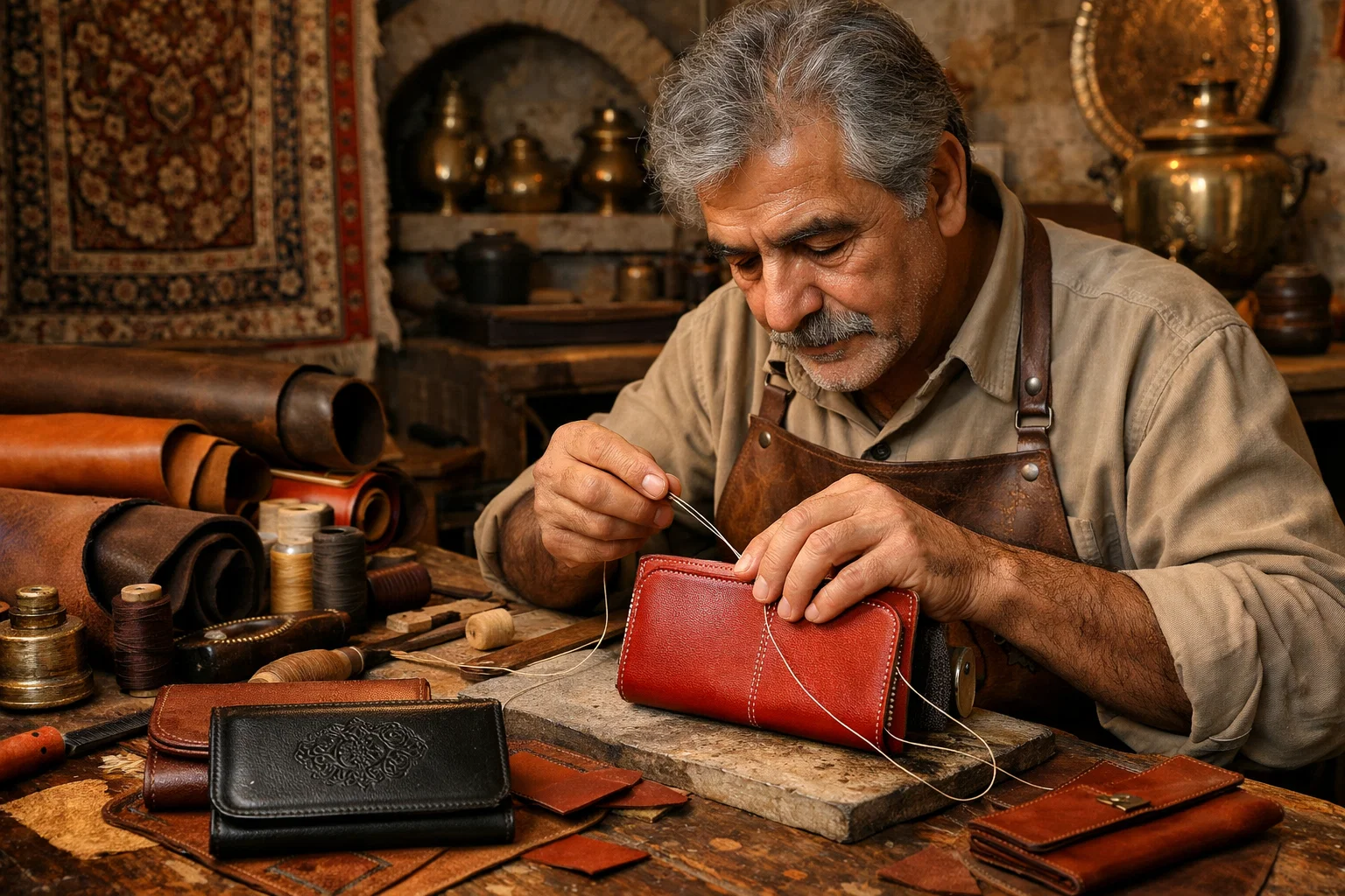 کیف پول زنانه چرم مشهد