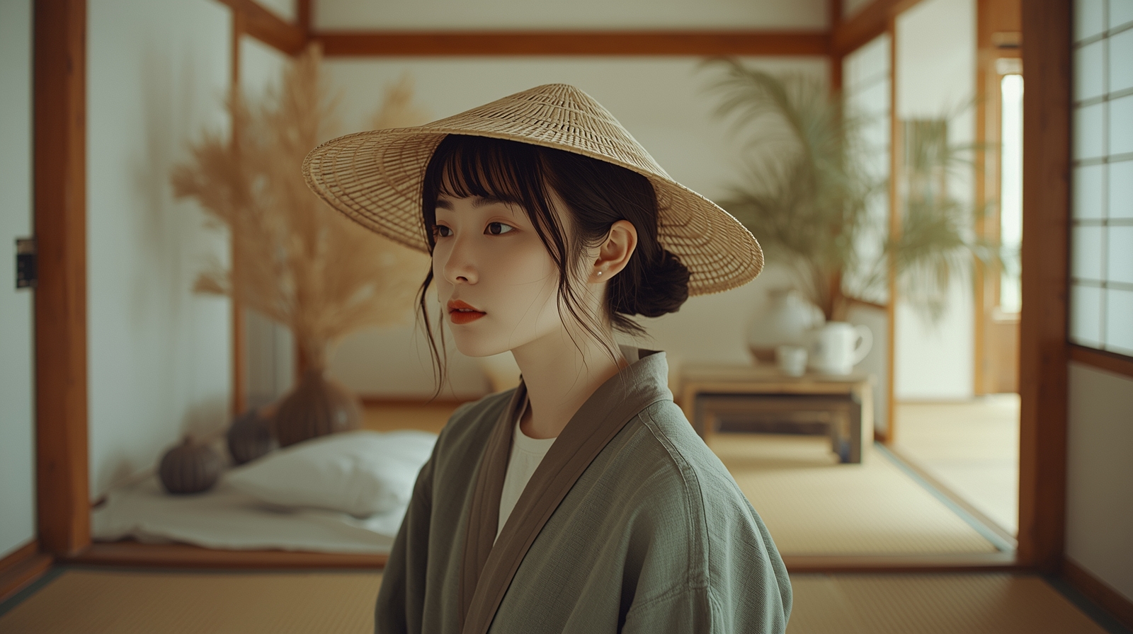 دختر ژانی با کلاه حصیری